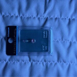 Pierced Nation Titanium Silver Stud Belly Button Ring